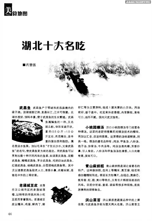 湖北十大名吃