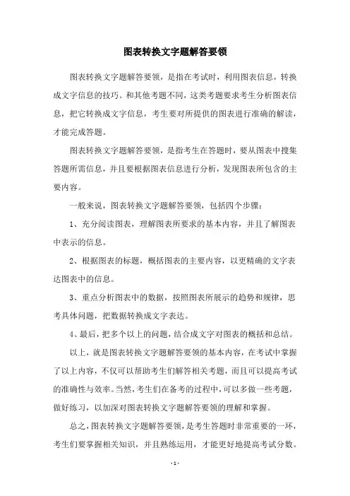 图表转换文字题解答要领
