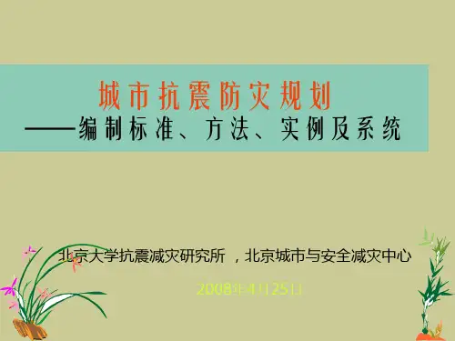 城市抗震防灾规划的编制标准、方法与实例
