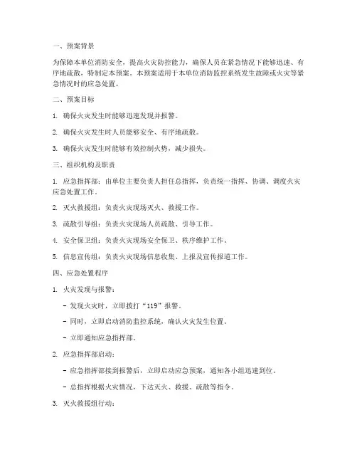 消防监控系统紧急预案