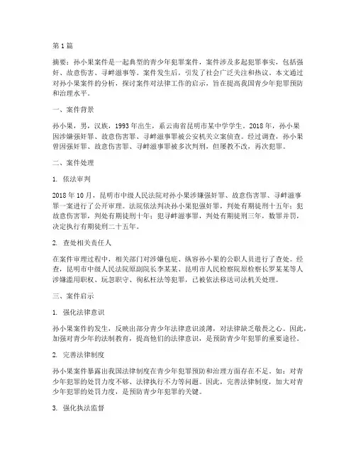 孙小果案件的法律启示(3篇)