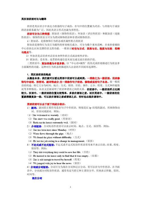 14：英汉语状语对比与翻译