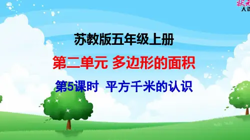 2021年优质教学课件第5课时平方千米的认识
