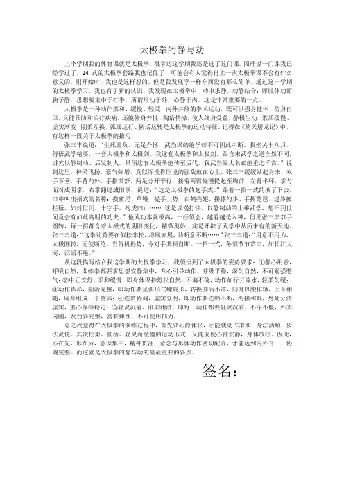 太极拳论文