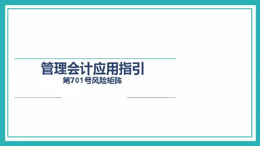 管理会计应用指引-第701号风险矩阵