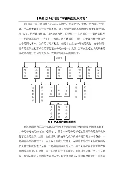 组织与设计案例分析