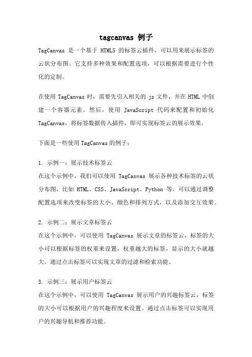 tagcanvas 例子