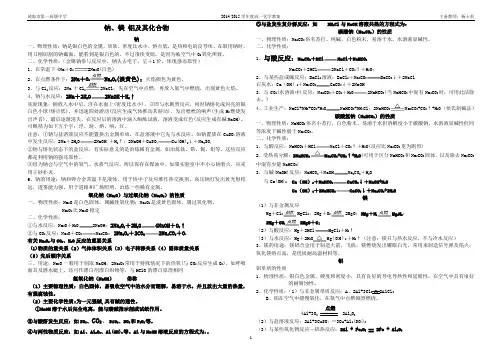 Na Mg Al知识点