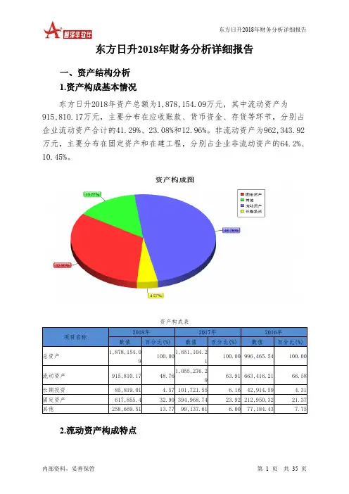 东方日升2018年财务分析详细报告-智泽华