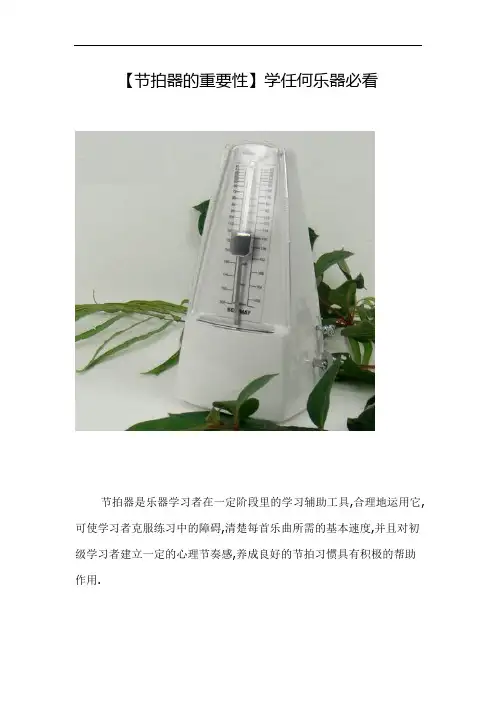 【节拍器的重要性】学任何乐器必看