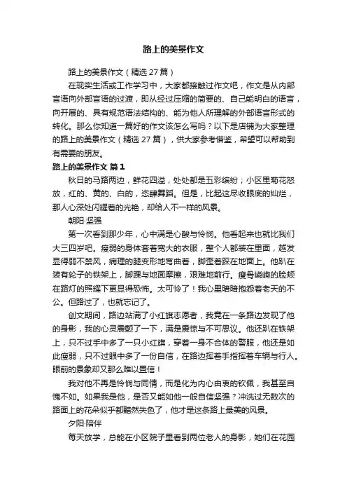 路上的美景作文
