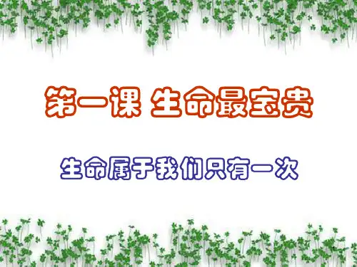 生命属于我们只有一次_PPT