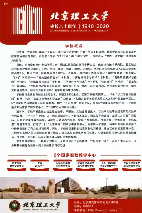 北京理工大学学校概况