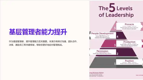 基层管理者能力提升