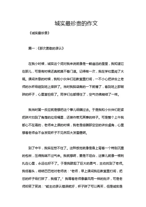 城实最珍贵的作文