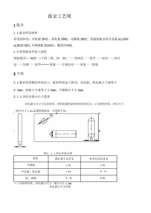 钣金工艺规范标准详