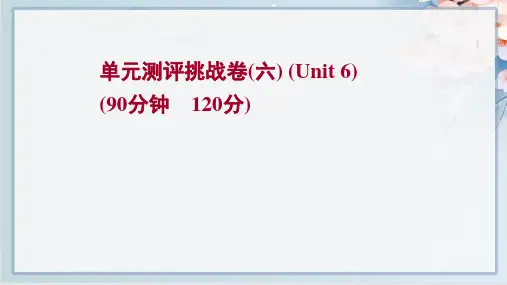 最新人教版九年级全一册英语unit 6单元测评试卷及答案