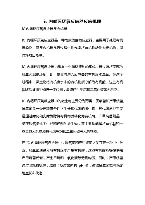ic内循环厌氧反应器反应机理