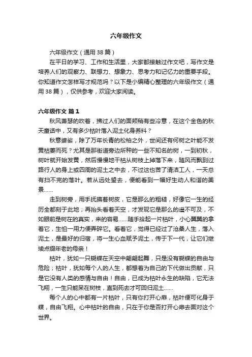 六年级作文