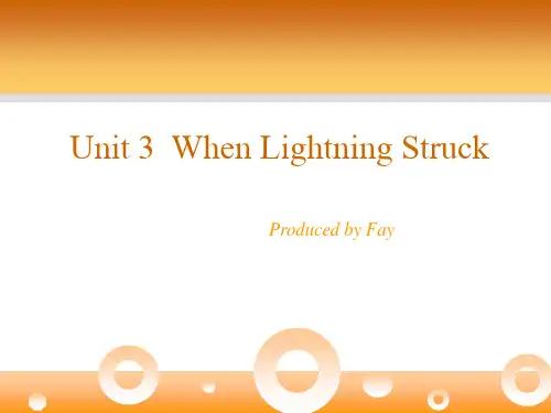新世纪高等院校英语专业本科生系列教材(修订版)综合教程1 Unit7__When_Lightning_Struck