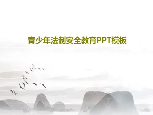 青少年法制安全教育PPT模板47页PPT