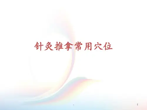 针灸推拿常用穴位图解PPT课件