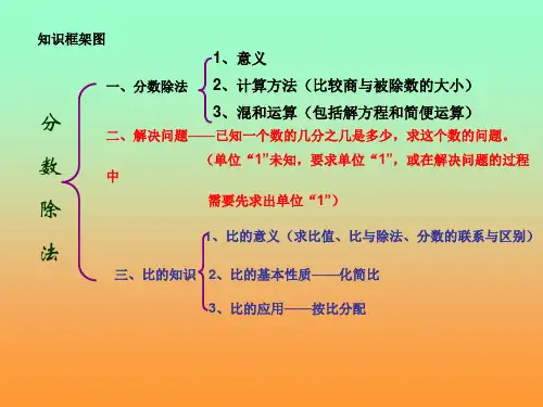 第三单元分数除法整理和复习