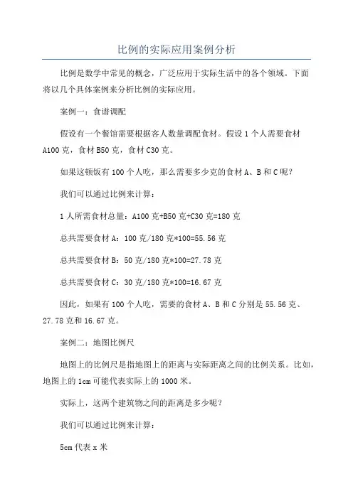 比例的实际应用案例分析