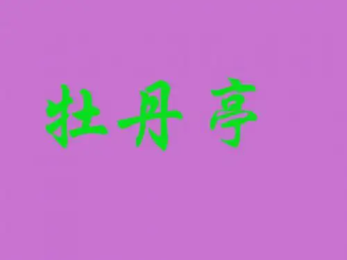 人教版高中一年级(高一)语文选修：中外戏剧名作欣赏汤显祖与《牡丹亭》_课件1