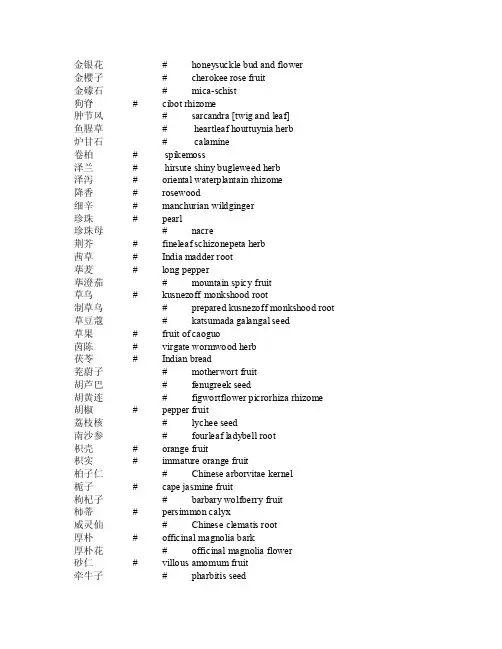西餐厅菜单英文翻译