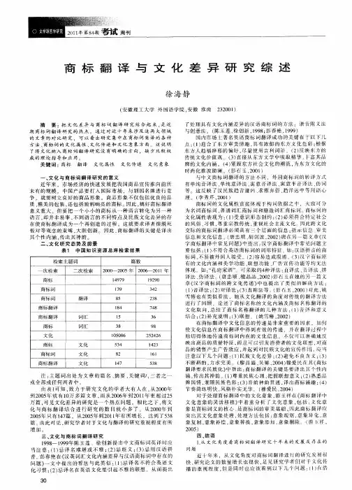 商标翻译与文化差异研究综述