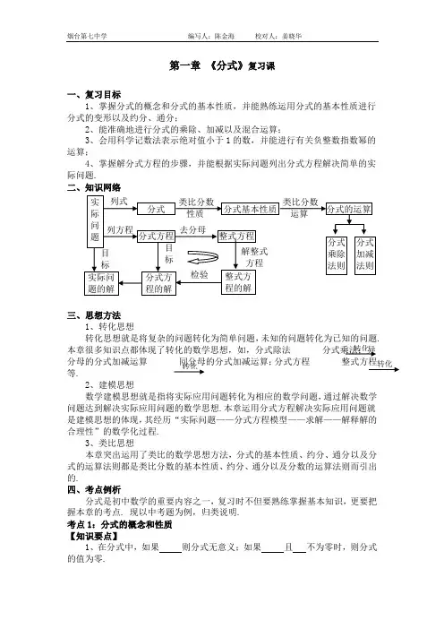 分式复习课
