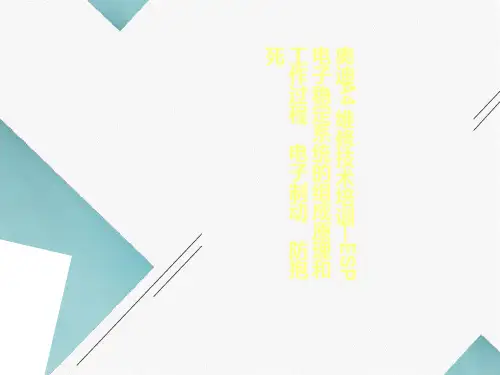 奥迪A4维修技术培训—ESP电子稳定系统的组成原理和工作过程、电子制动、防抱死