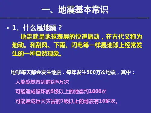 防震减灾科普知识宣贯