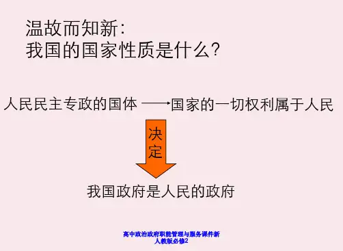 高中政治政府职能管理与服务课件新人教版必修2