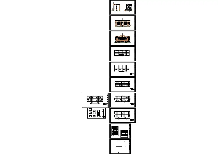 某公司四层框架结构综合楼建筑设计方案图