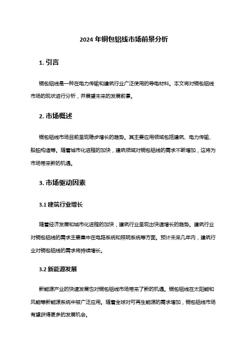 2024年铜包铝线市场前景分析