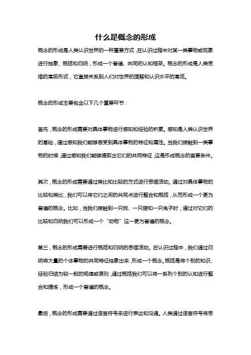 什么是概念的形成