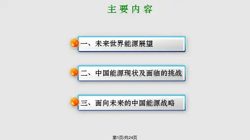 面向未来的中国能源战略PPT课件