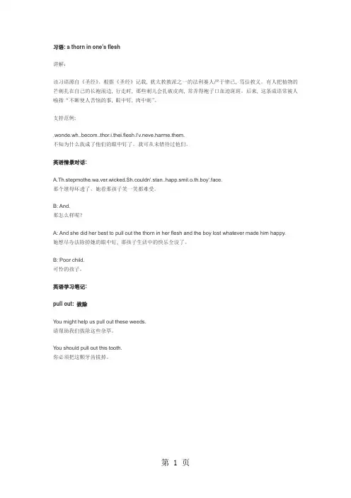 英语俚语习语小对话第31期 眼中钉,肉中刺英语怎么说