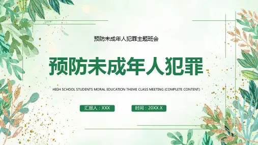 预防未成年人犯罪法主题班会 课件(共23张PPT)