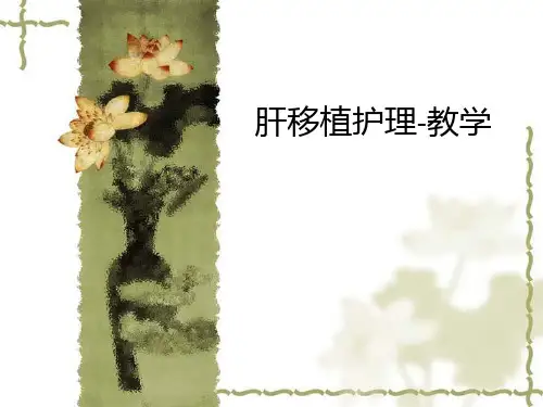 肝移植护理-ppt课件