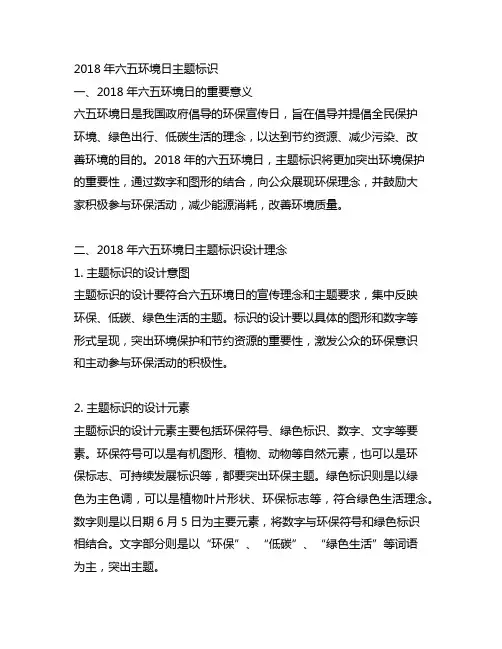 2018年六五环境日主题标识