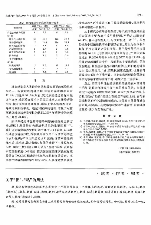 关于“黏”、“粘”的用法