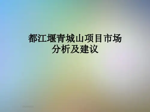 都江堰青城山项目市场分析及建议