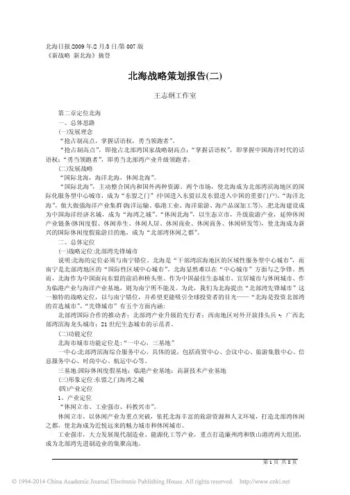 北海战略策划报告_二_王志纲工作室