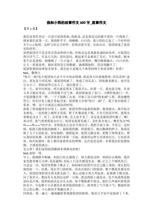 我和小狗的故事作文600字_叙事作文