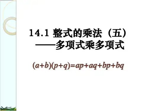 人教版数学八年级上册多项式乘以多项式精品课件PPT