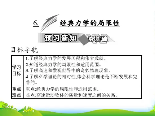 人教版高中物理必修二课件：第六章 6.经典力学的局限性