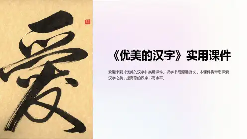 《优美的汉字》实用课件